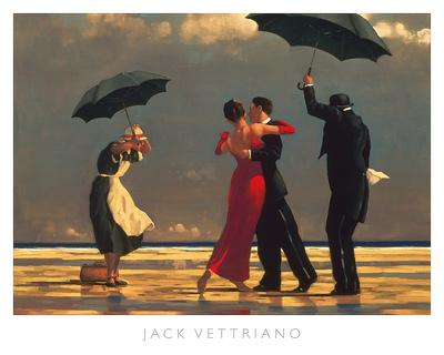 Jack Vettriano-The singing Butler-105x75cm Ölgemälde Leinwand mit Rahmen G98022